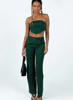 Princess Polly Gerri Setstripe Green Clearance