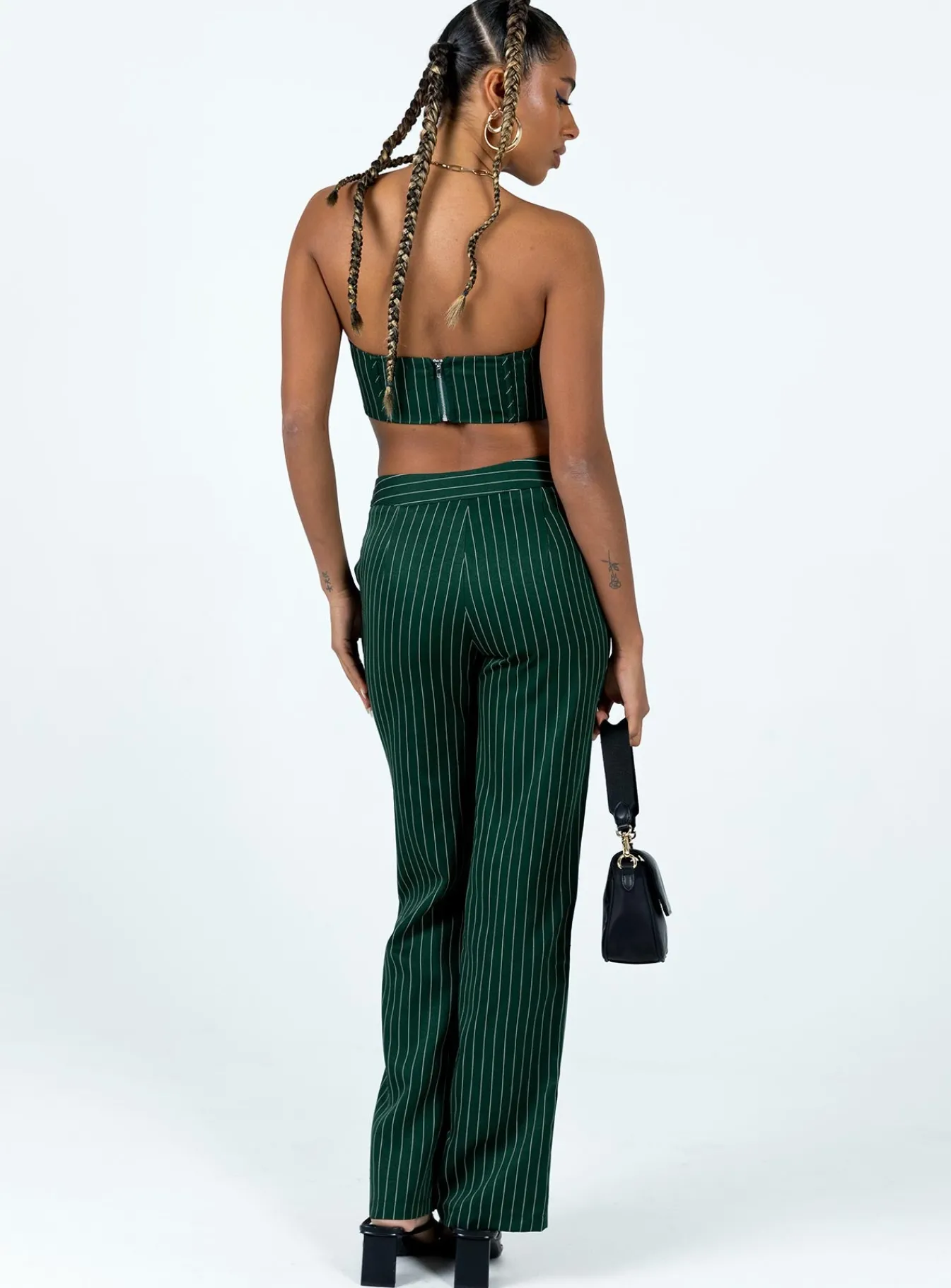 Princess Polly Gerri Setstripe Green Clearance