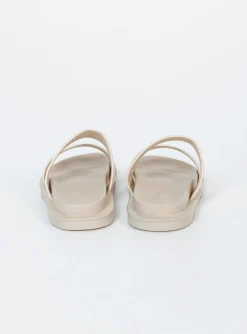 Princess Polly Getaway Slides  Cream New
