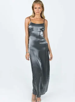 Princess Polly Gianne Slip Maxi Dress  Grey Best