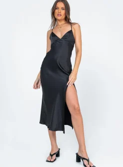 Princess Polly Gigi Midi Dress  Black Cheap