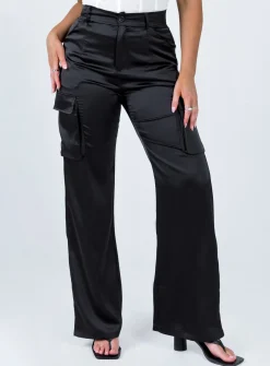 Princess Polly Gilmore Cargo Pants  Black Sale