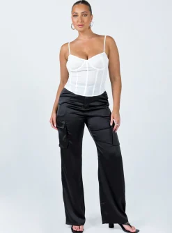 Princess Polly Gilmore Cargo Pants Black Sale