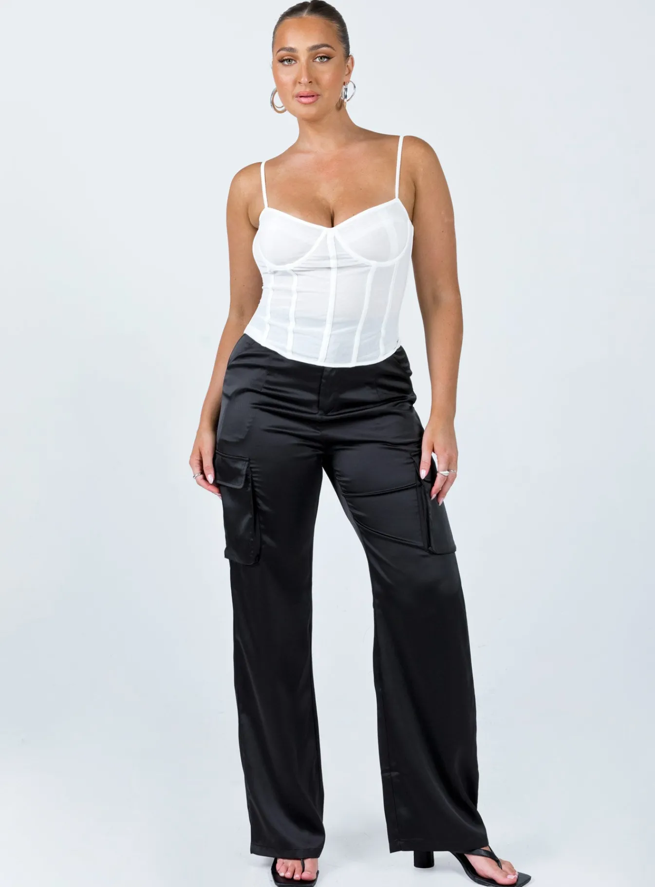 Princess Polly Gilmore Cargo Pants Black Sale