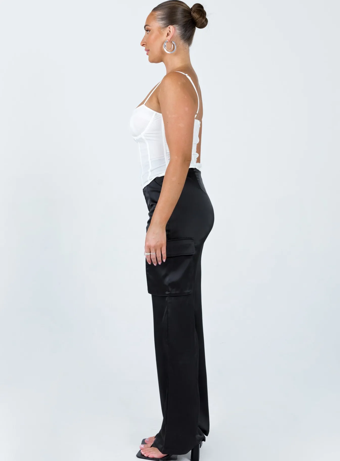 Princess Polly Gilmore Cargo Pants Black Sale