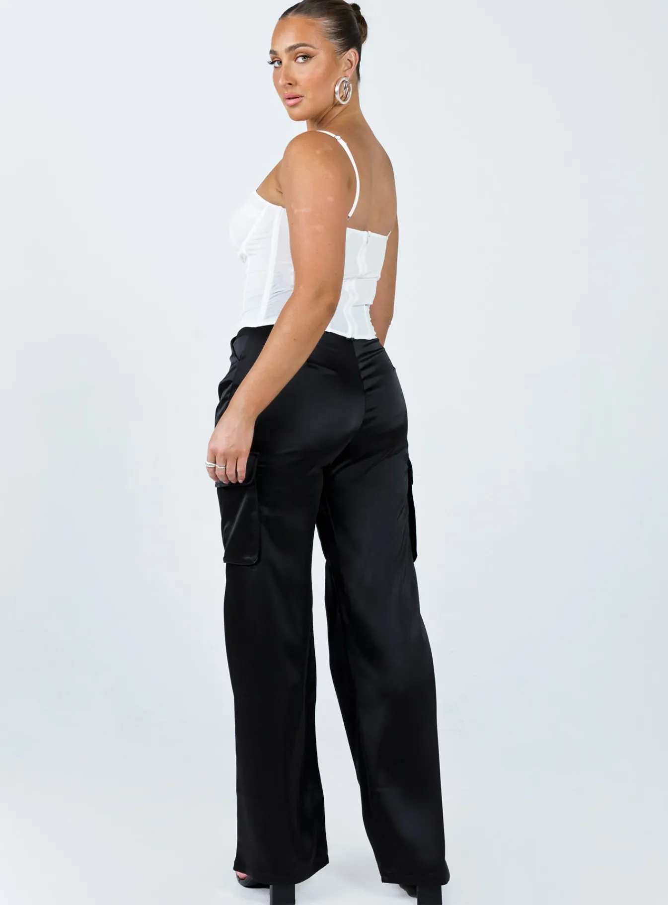 Princess Polly Gilmore Cargo Pants Black Sale