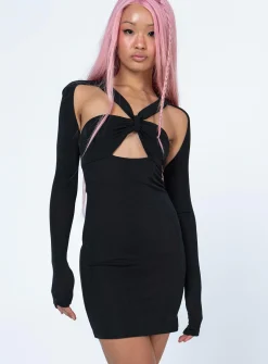 Princess Polly Giovanni Mini Dress  Black Online