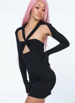 Princess Polly Giovanni Mini Dress  Black Online