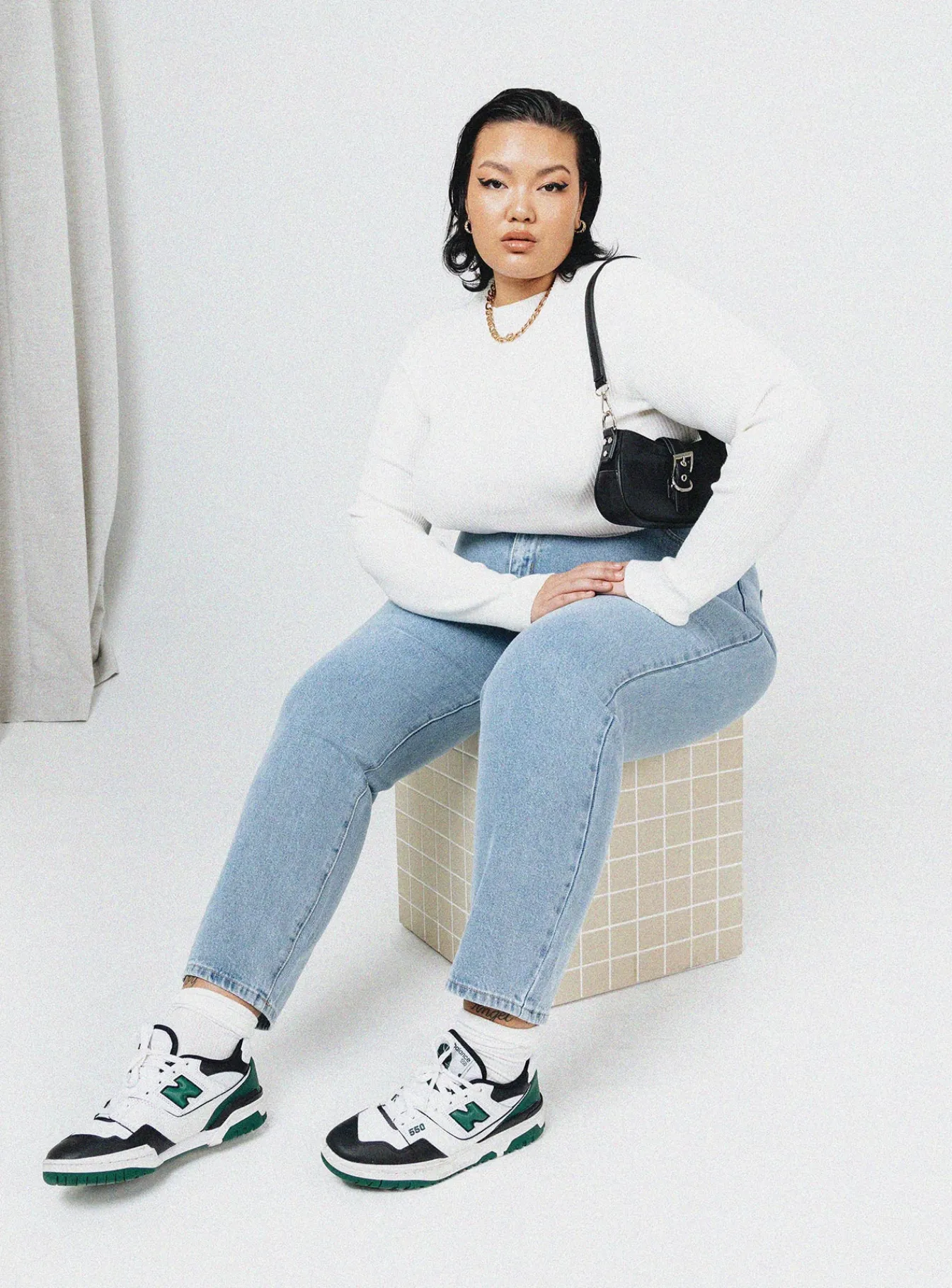 Princess Polly Girona Denim Jeanscurve Blue Shop