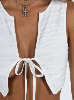 Princess Polly Glascott Top  White Hot