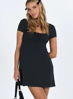 Princess Polly Glenore Mini Dress  Black New