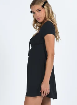 Princess Polly Glenore Mini Dress  Black New