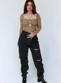 Princess Polly Glow Up Bodysuit  Beige Sale