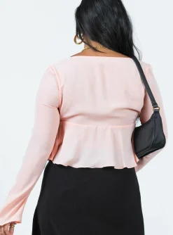Princess Polly Godet Top  Pink Hot