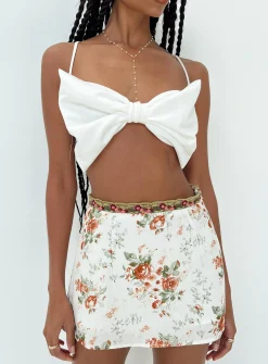Princess Polly Goldwyn Bow Top  White Sale