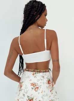 Princess Polly Goldwyn Bow Top  White Sale