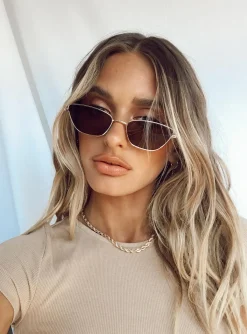 Princess Polly Grace Sunglasses  Brown Shop