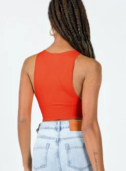 Princess Polly Grace Tank Top  Red Discount