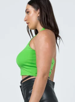 Princess Polly Gracie Top  Green Outlet
