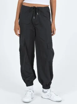 Princess Polly Grattidge Cargo Pants  Black New