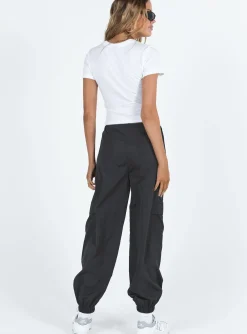 Princess Polly Grattidge Cargo Pants  Black New