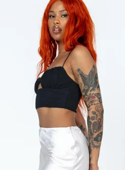 Princess Polly Graysen Top  Black Hot