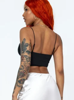 Princess Polly Graysen Top  Black Hot