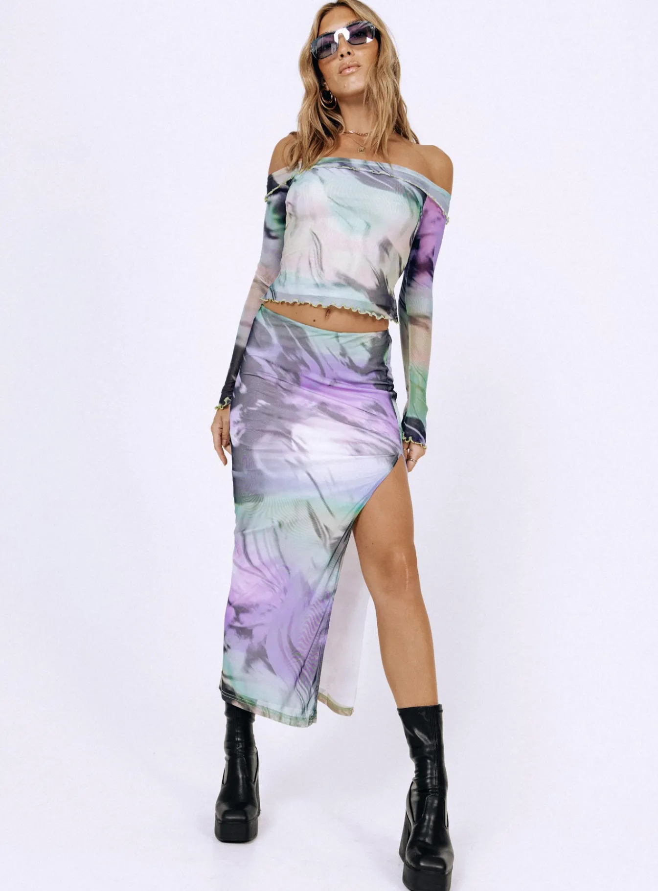 Princess Polly Great Delusions Maxi Skirt Multi Fashion