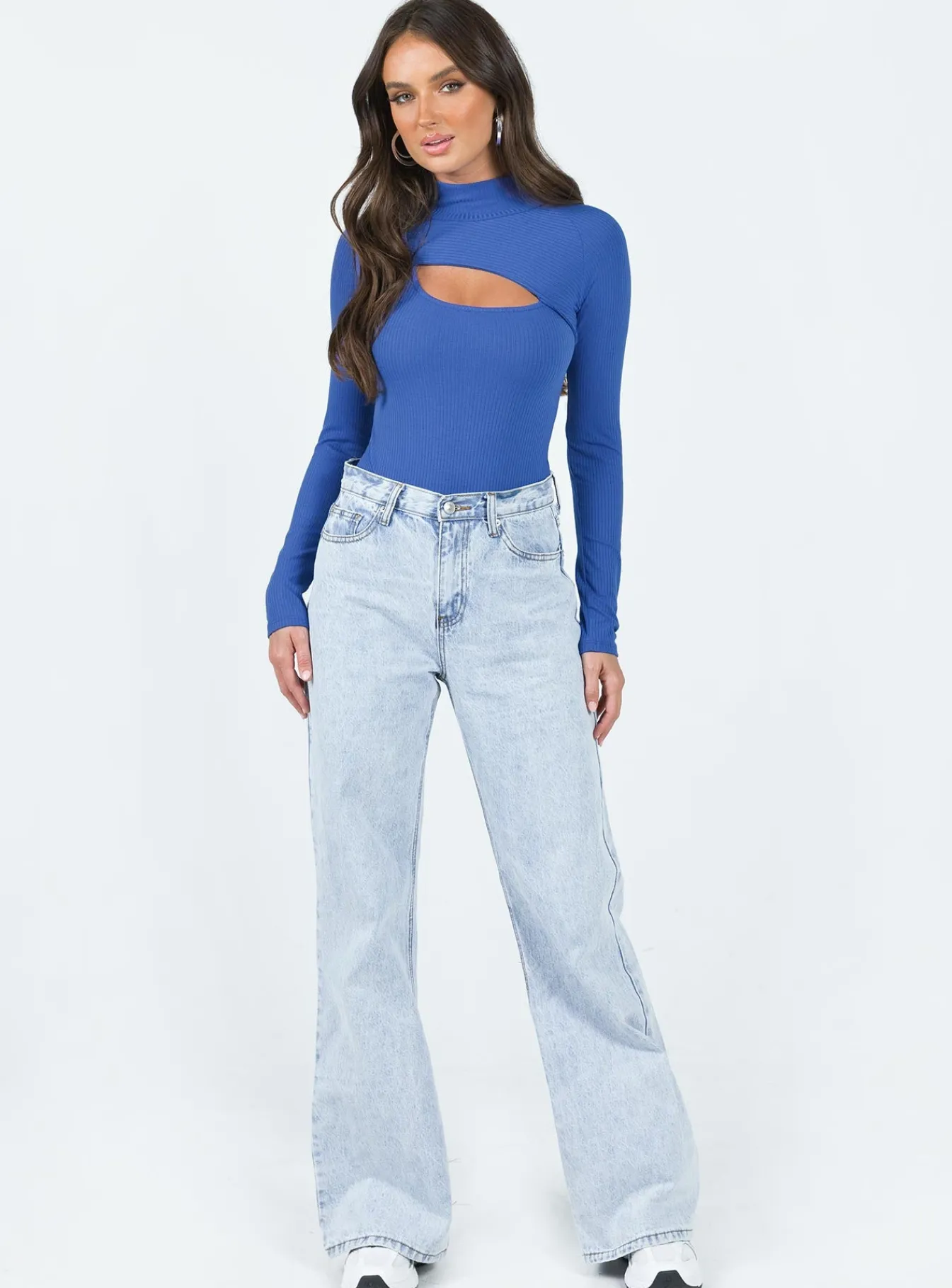 Princess Polly Greaves Long Sleeve Bodysuit Cobalt Online