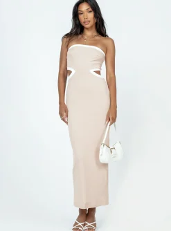 Princess Polly Greta Maxi Dress  Beige Best