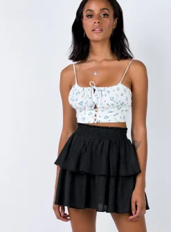 Princess Polly Greta Mini Skirt  Black Hot
