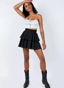 Princess Polly Greta Mini Skirt Black Hot