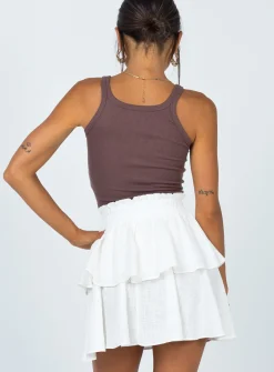 Princess Polly Greta Mini Skirt  Off White Cheap