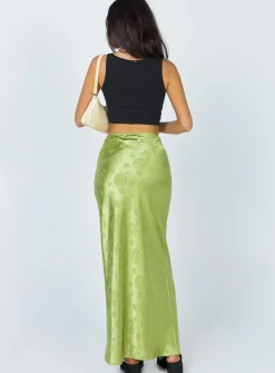Princess Polly Hailey Midi Skirt Green Clearance