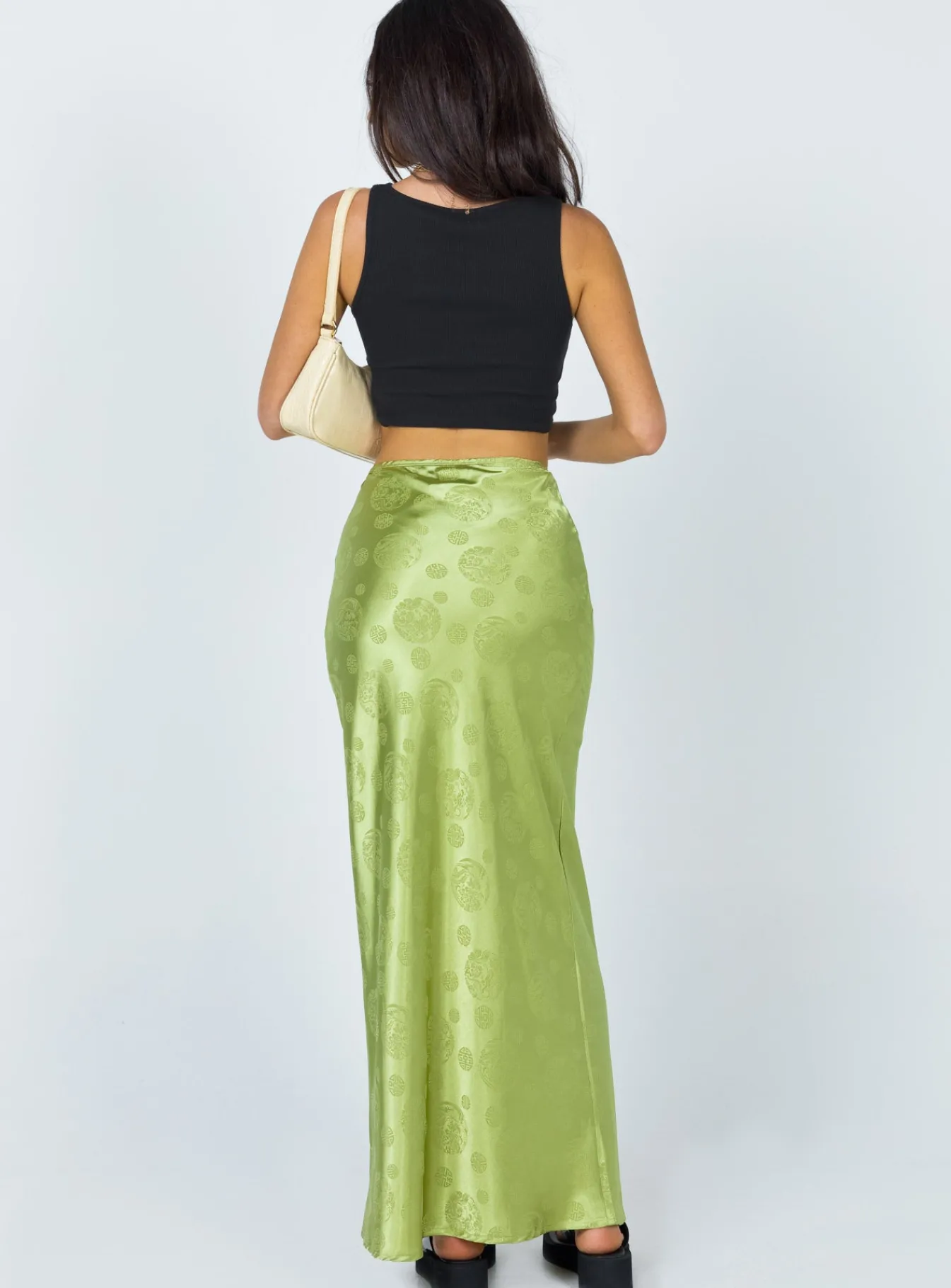Princess Polly Hailey Midi Skirt Green Clearance