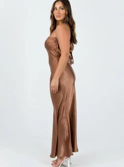 Princess Polly Haley Maxi Dress  Brown Online