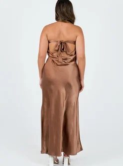 Princess Polly Haley Maxi Dress  Brown Online