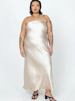 Princess Polly Haley Maxi Dresscurve   Champagne Store