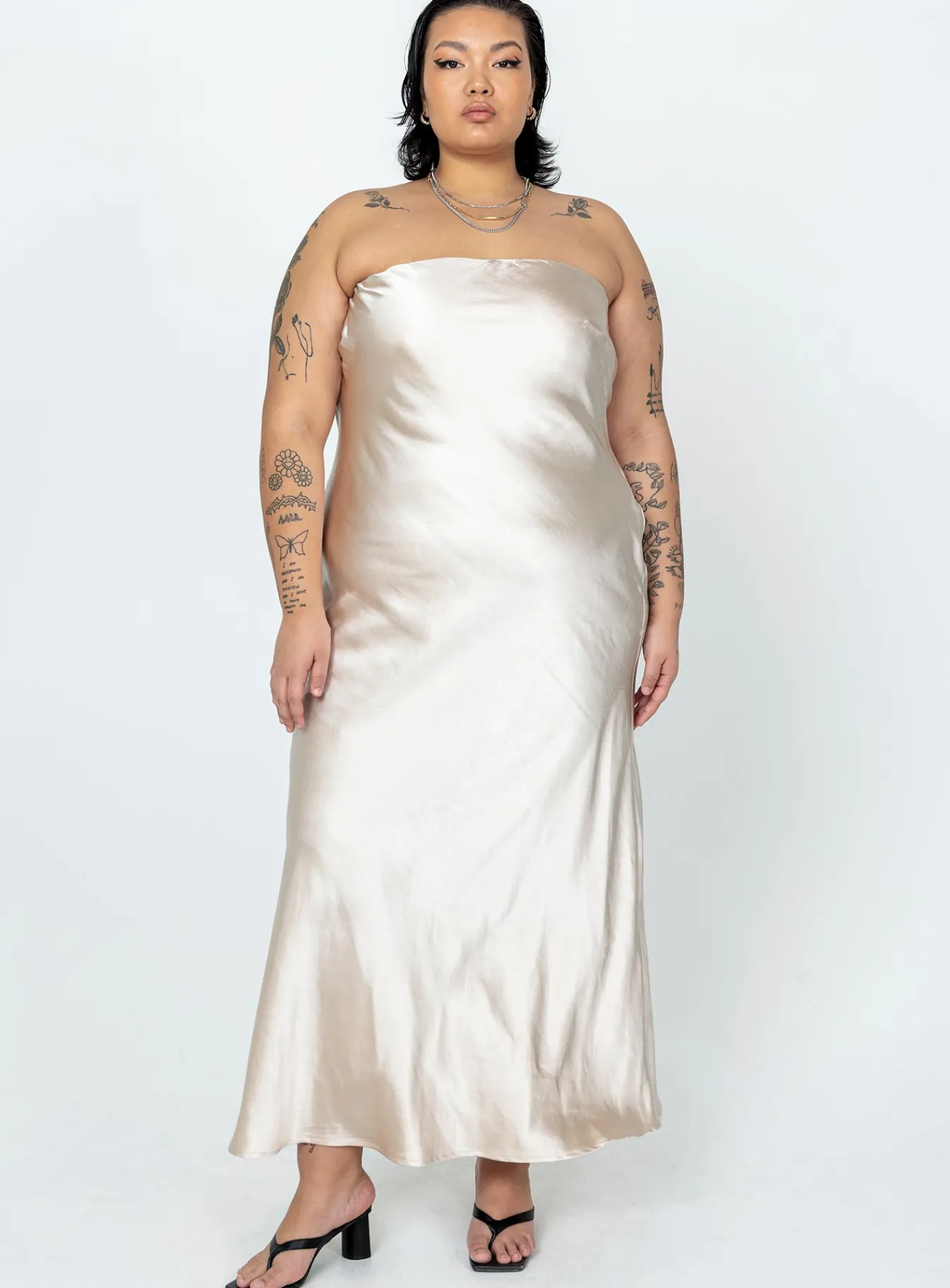 Princess Polly Haley Maxi Dresscurve Champagne Store