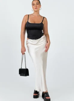 Princess Polly Haley Maxi Skirt  Champagne Shop