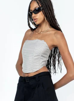 Princess Polly Halford Bustier Top  Houndstooth Cheap