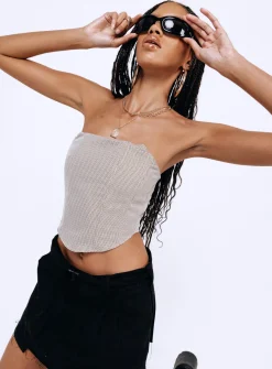 Princess Polly Halford Bustier Top  Houndstooth Cheap