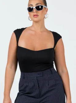 Princess Polly Halia Bodysuit  Black Sale