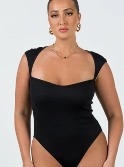 Princess Polly Halia Bodysuit  Black Sale