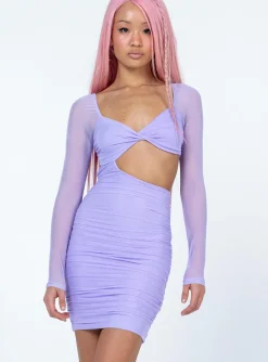 Princess Polly Halley Mini Dress  Purple Store