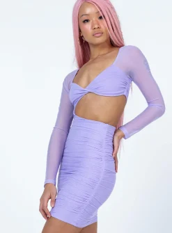 Princess Polly Halley Mini Dress  Purple Store
