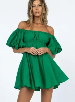 Princess Polly Halton Mini Dress  Green Outlet