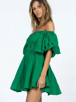 Princess Polly Halton Mini Dress  Green Outlet