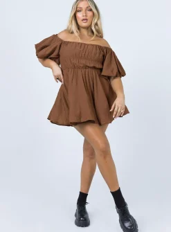Princess Polly Halton Mini Dress Brown Hot