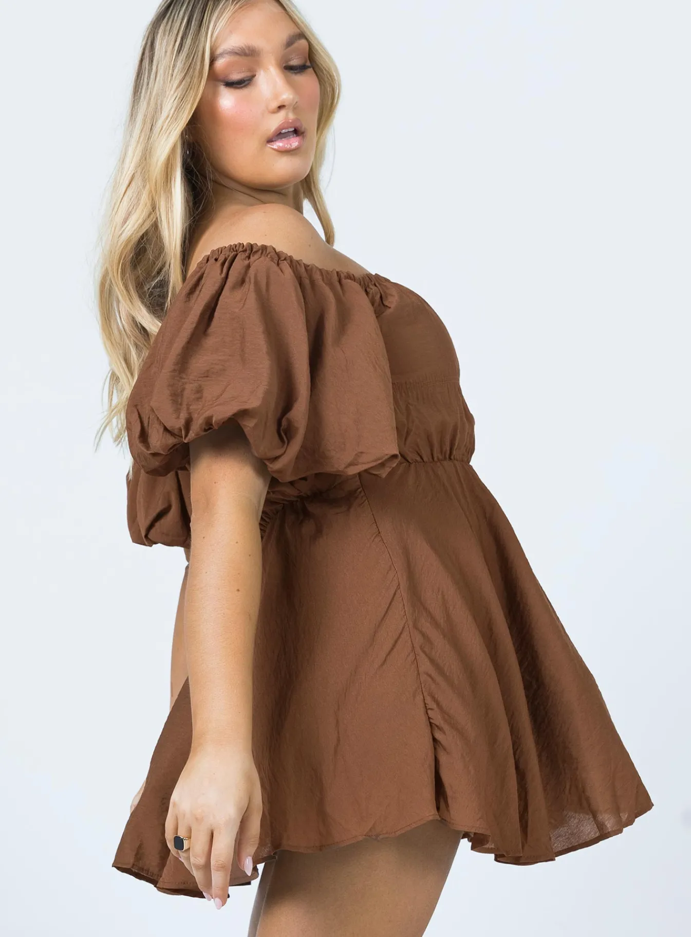 Princess Polly Halton Mini Dress Brown Hot